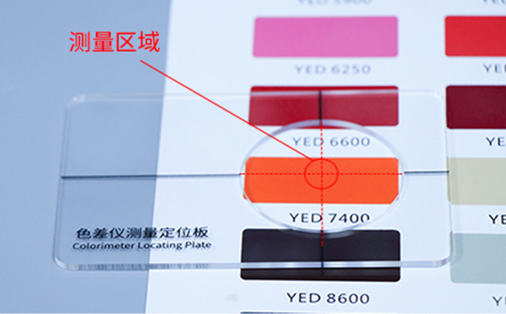 定位孔中心對準(zhǔn)測量區(qū)域